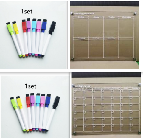 Acrylic Magnetic Dry Wipe Plate Calendar For Refrigerators