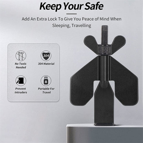 Portable Hotel Door Lock Live Alone Self-Defense Door Stop Travel Anti-theft Door Stopper Childproof Door Lock Safety Home Latch