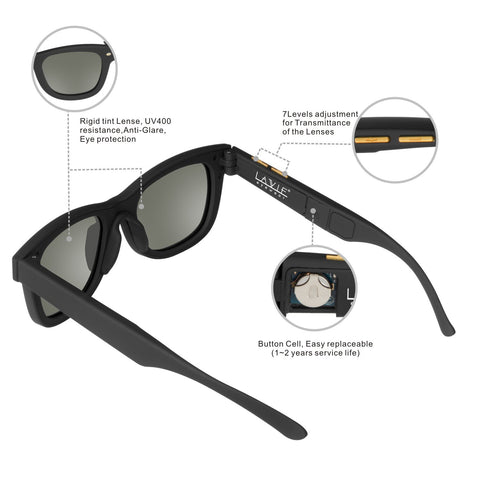 Sunglasses With Variable Electronic Tint Control